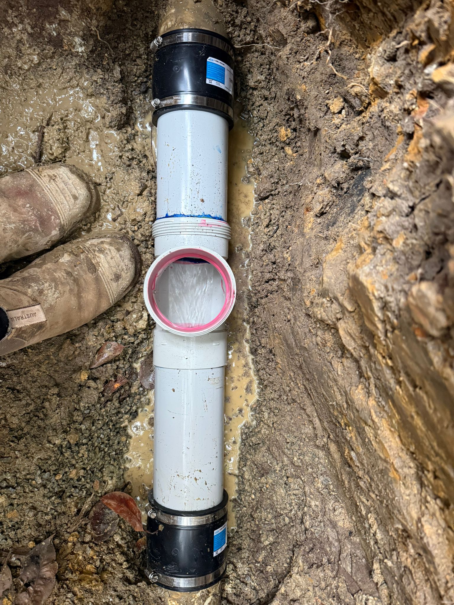 New PVC sewer junction installed in Preston Melbourne